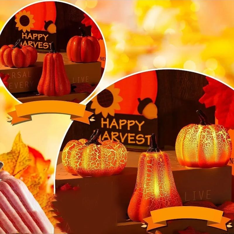 Battery-Powered LED Jack-O'-Lantern Decoration with Warm Glow for Indoor & Outdoor Halloween | Thomler