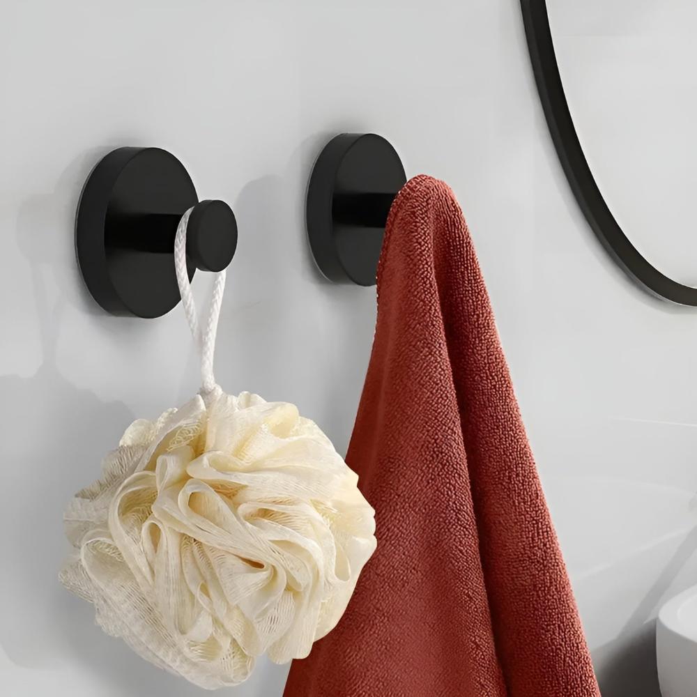 Wall Hook Stainless Steel 7.0 kg Silver Bathroom Kitchen Drill Free Towel Robe Adhesive Hanging Hook Set | Thomler