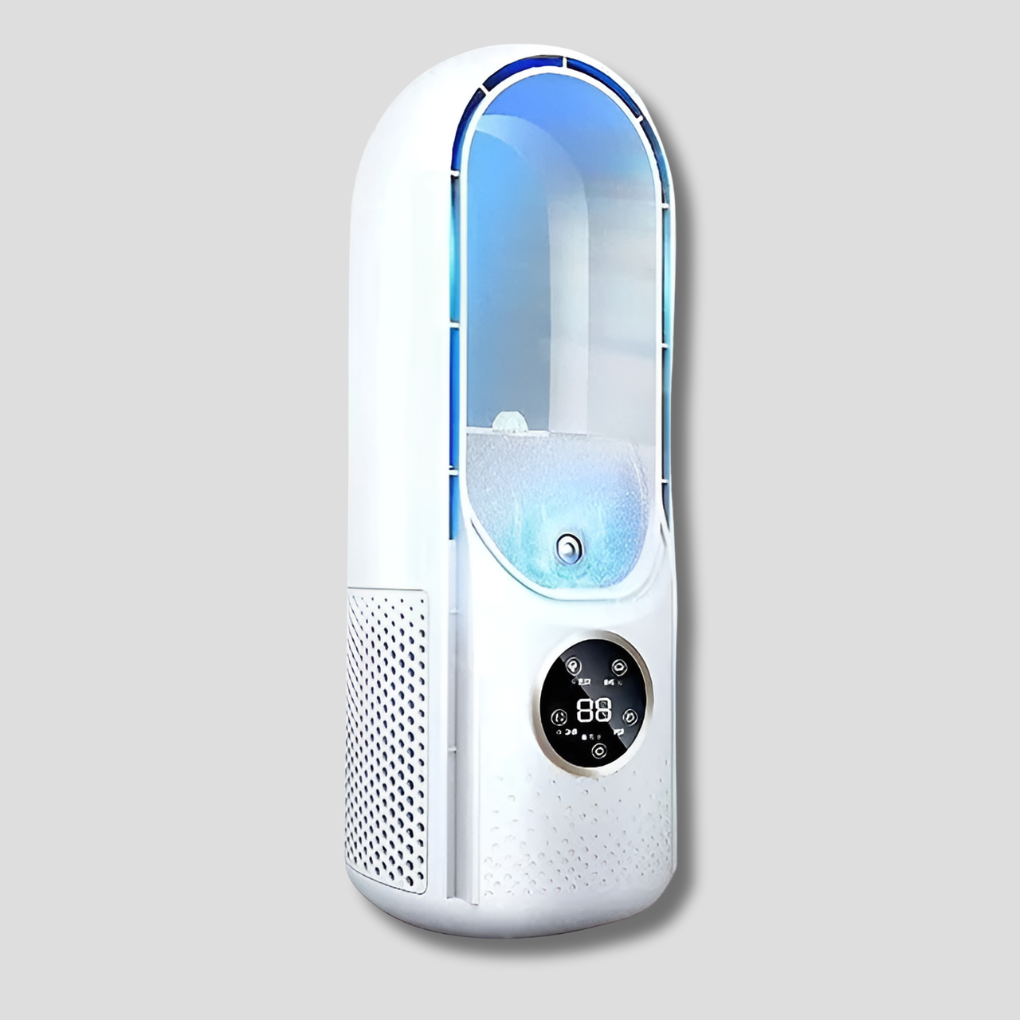 Bladeless Tower Fan Whisper-Quiet Desktop Air Circulator 3 Airflow Settings Compact Tabletop Personal Cooler for Bedroom Office Dorm | Thomler