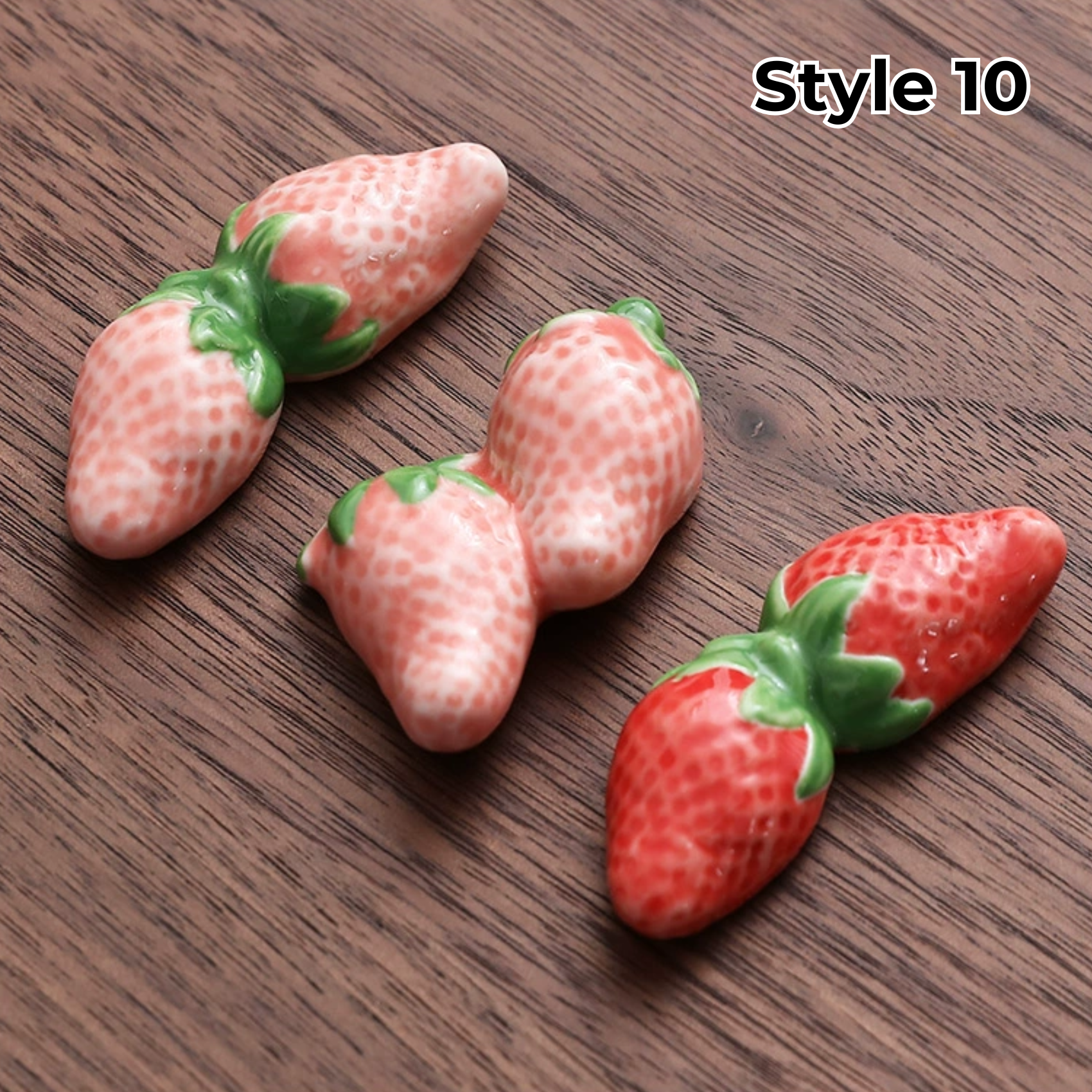 Porcelain Utensil Holders with Animal and Fruit Designs for Asian Dining – Set of 3 Decorative Tabletop Rests | Thomler
