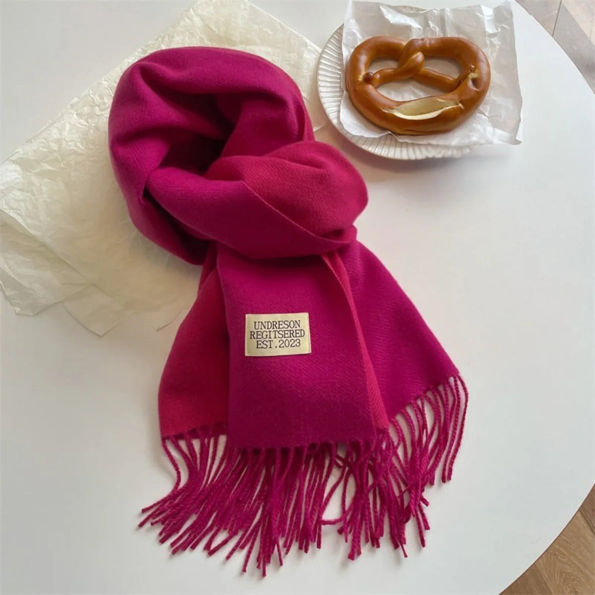 Reversible Fringed Pashmina Wrap Scarf – Soft Tassel Shawl for Women, Two-Tone Elegant Design for All Seasons | Thomler