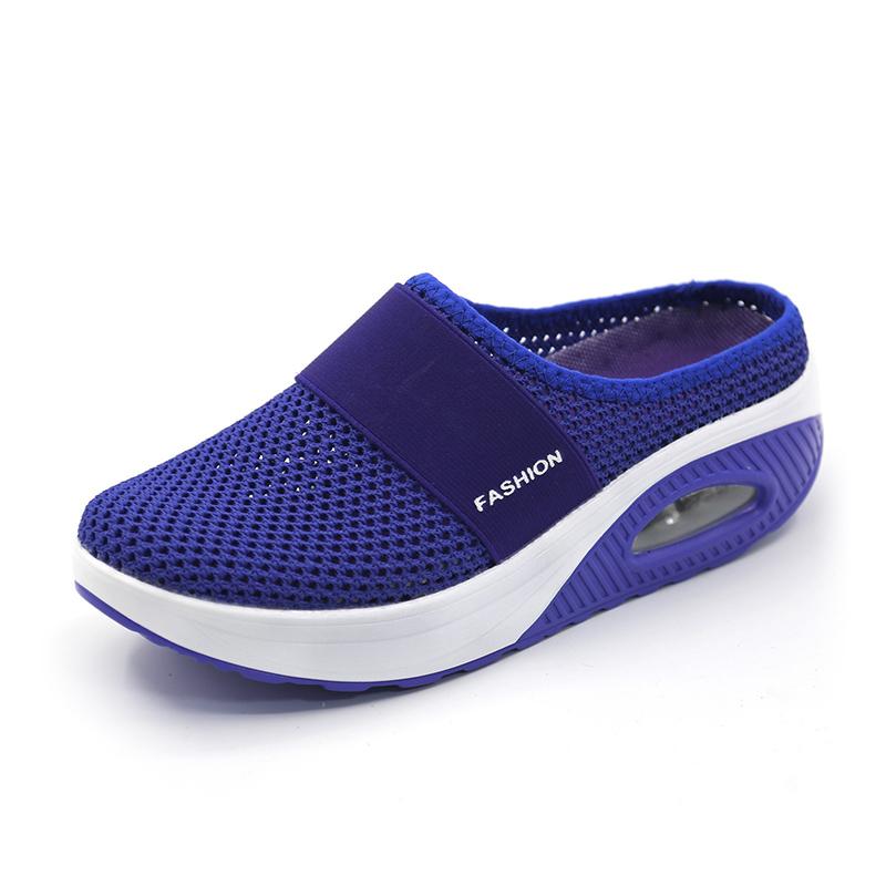 Cushioned Slip-On Sneakers with Arch Support for All-Day Walking Comfort Women's Breathable Mesh Athletic Shoes | Thomler