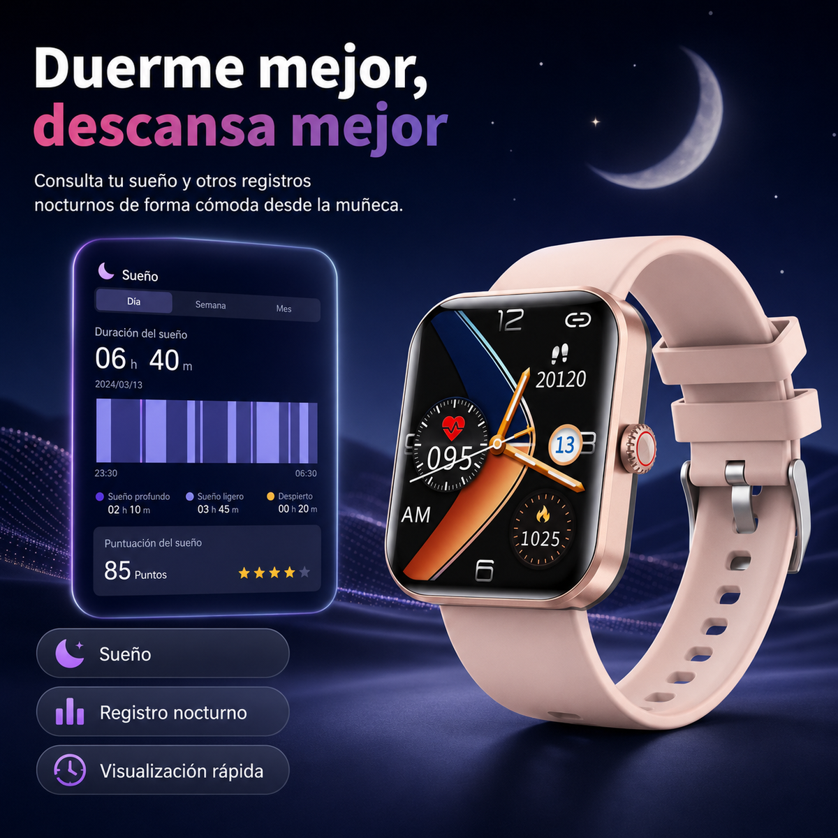 Wellness Tracker Smartwatch – Heart Rate, Blood Oxygen, Sleep & Activity Monitor | Thomler