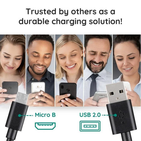 High-Speed Micro USB Charging Cable – 10 Foot Extended Reach for Android Phones, Tablets, Cameras & More | Thomler