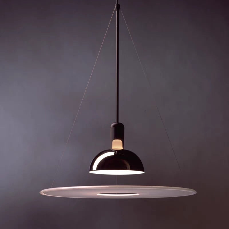 Contemporary Bell-Shaped Glass Pendant Light with Metal Canopy for Kitchen Island & Dining Room | Thomler
