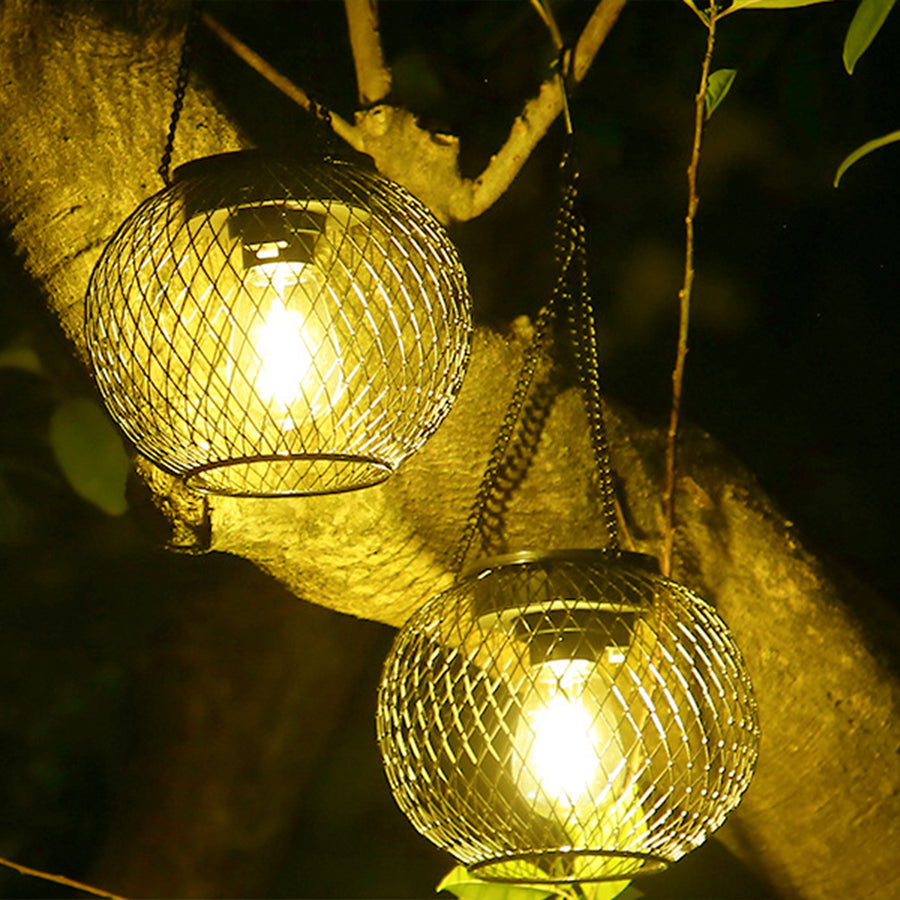Hanging Solar Lantern with Integrated LED Light – Warm Glow for Porch, Garden & Patio | Thomler