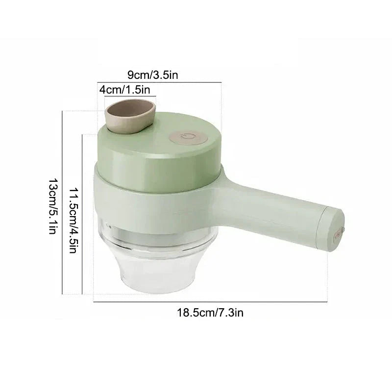 Rechargeable Electric Mini Food Processor for Chopping Vegetables, Garlic & Herbs – Cordless Kitchen Tool with USB Charging, Waterproof | Thomler