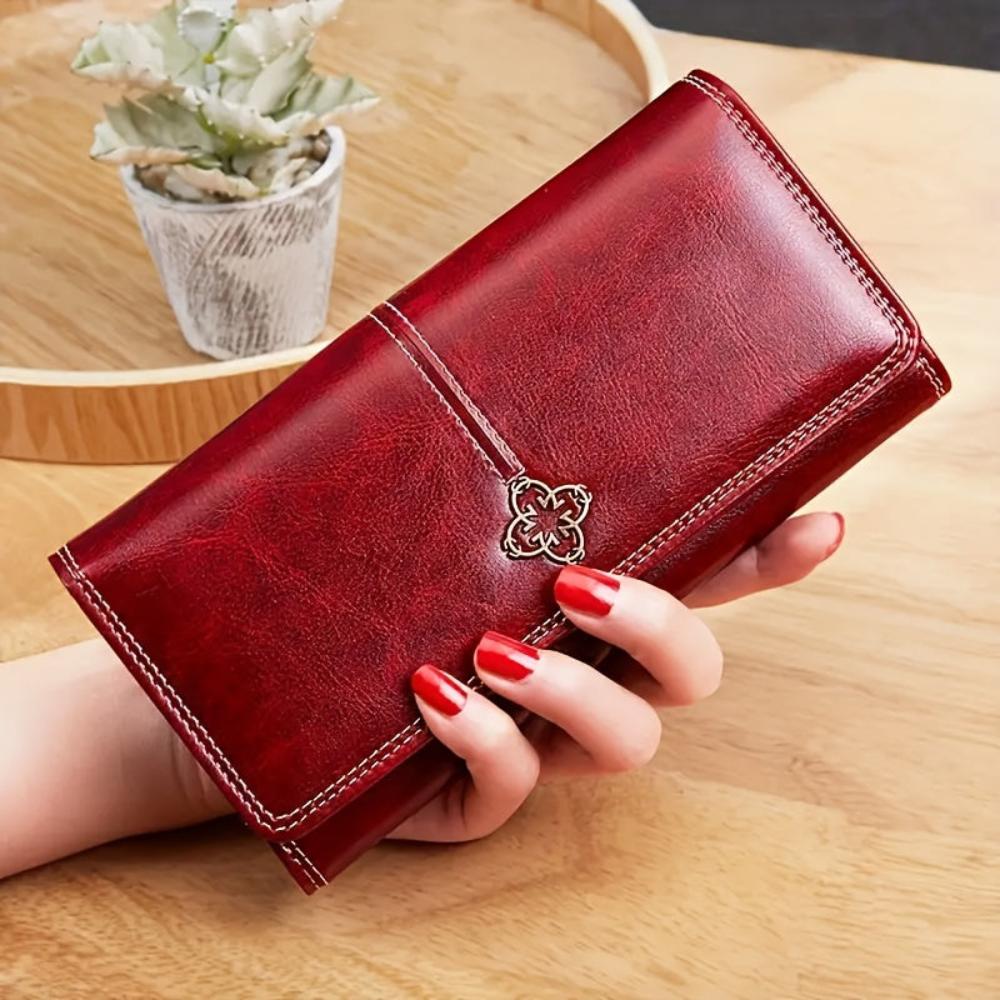 Leather Bifold Wallet for Women – Compact Card Holder with Multiple Slots, Slim Fold Design for Cash & Credit Cards, Everyday Use | Thomler
