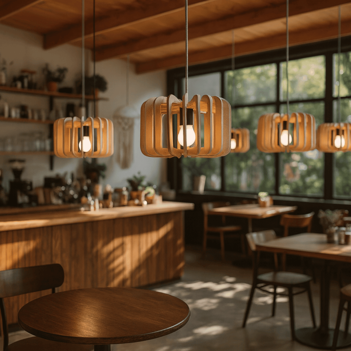 Noise-Reducing Felt Hanging Lamp – Sound-Absorbing Cone Pendant for Dining Rooms, Cafes & Open Spaces | Thomler