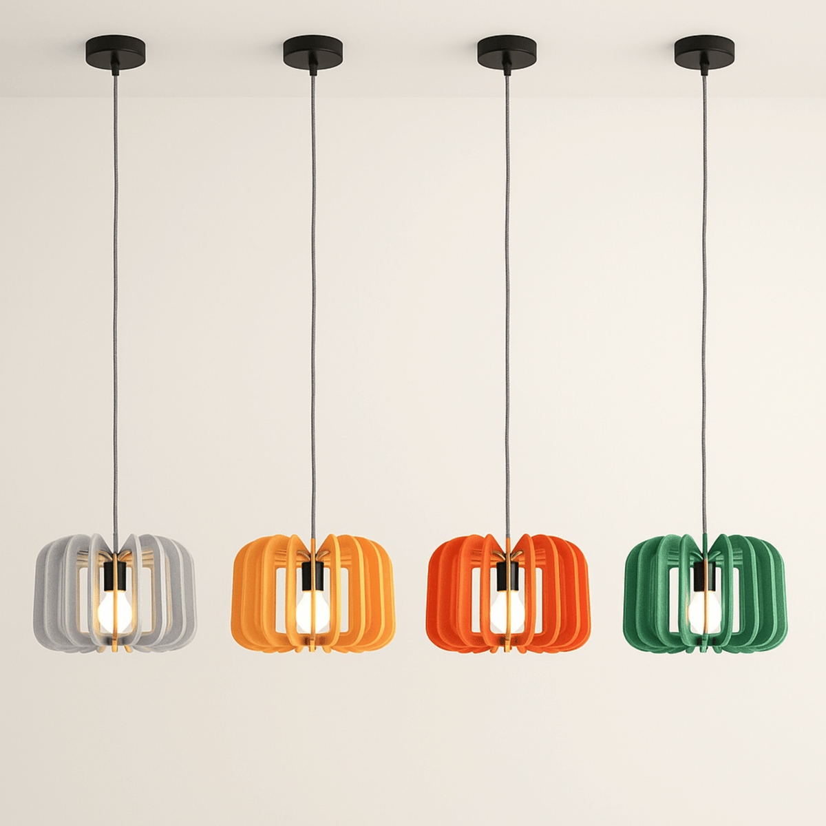 Noise-Reducing Felt Hanging Lamp – Sound-Absorbing Cone Pendant for Dining Rooms, Cafes & Open Spaces | Thomler