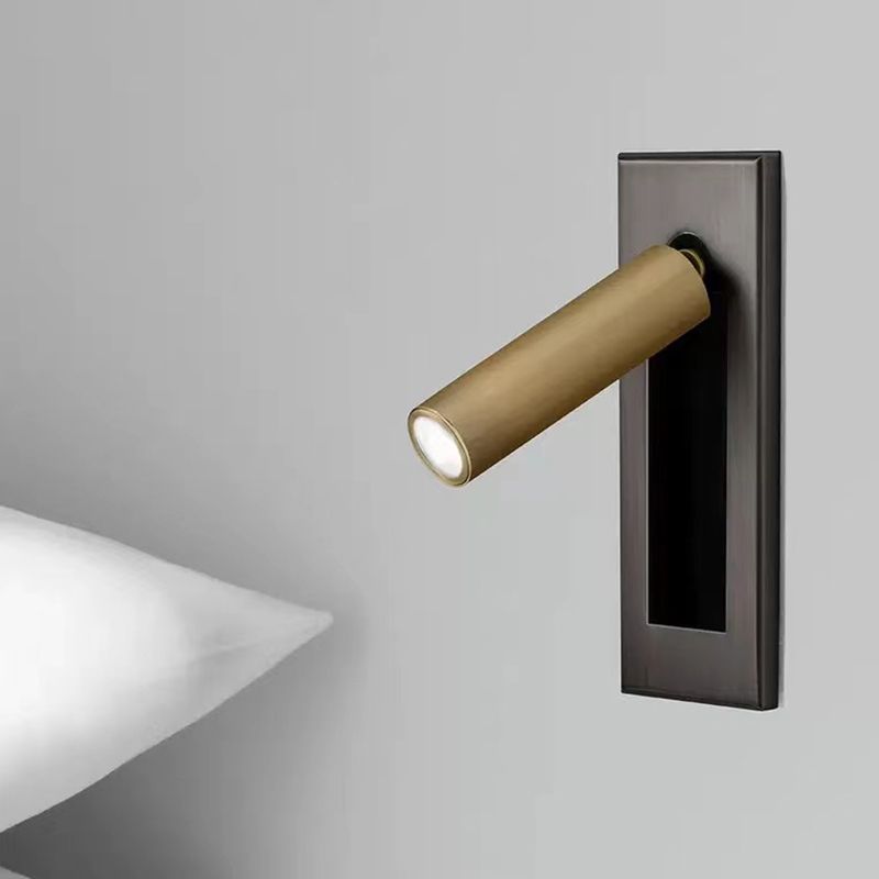Adjustable Cylinder Wall Sconce with Integrated LED for Bedroom Reading | Thomler