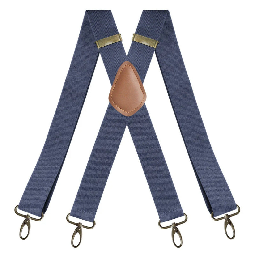 Adjustable X-Back Suspenders with Metal Clips for Men – Elastic Dress Braces for Formal & Casual Wear | Thomler