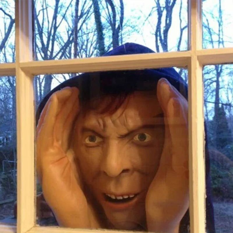 Glowing Peeper Window Cling — Spooky Stare Decal for Halloween Outdoor Indoor Decoration Trick-or-Treat Haunted House Party Supplies | Thomler