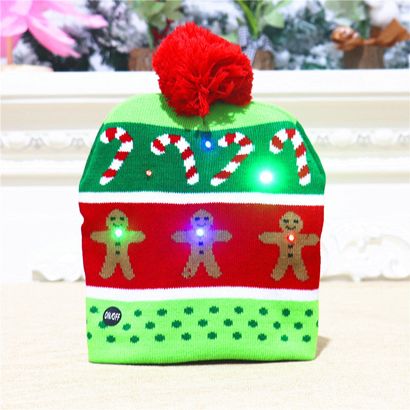 Illuminated Holiday Knit Cap with LED Lights – Festive Winter Beanie for Christmas Parties | Thomler