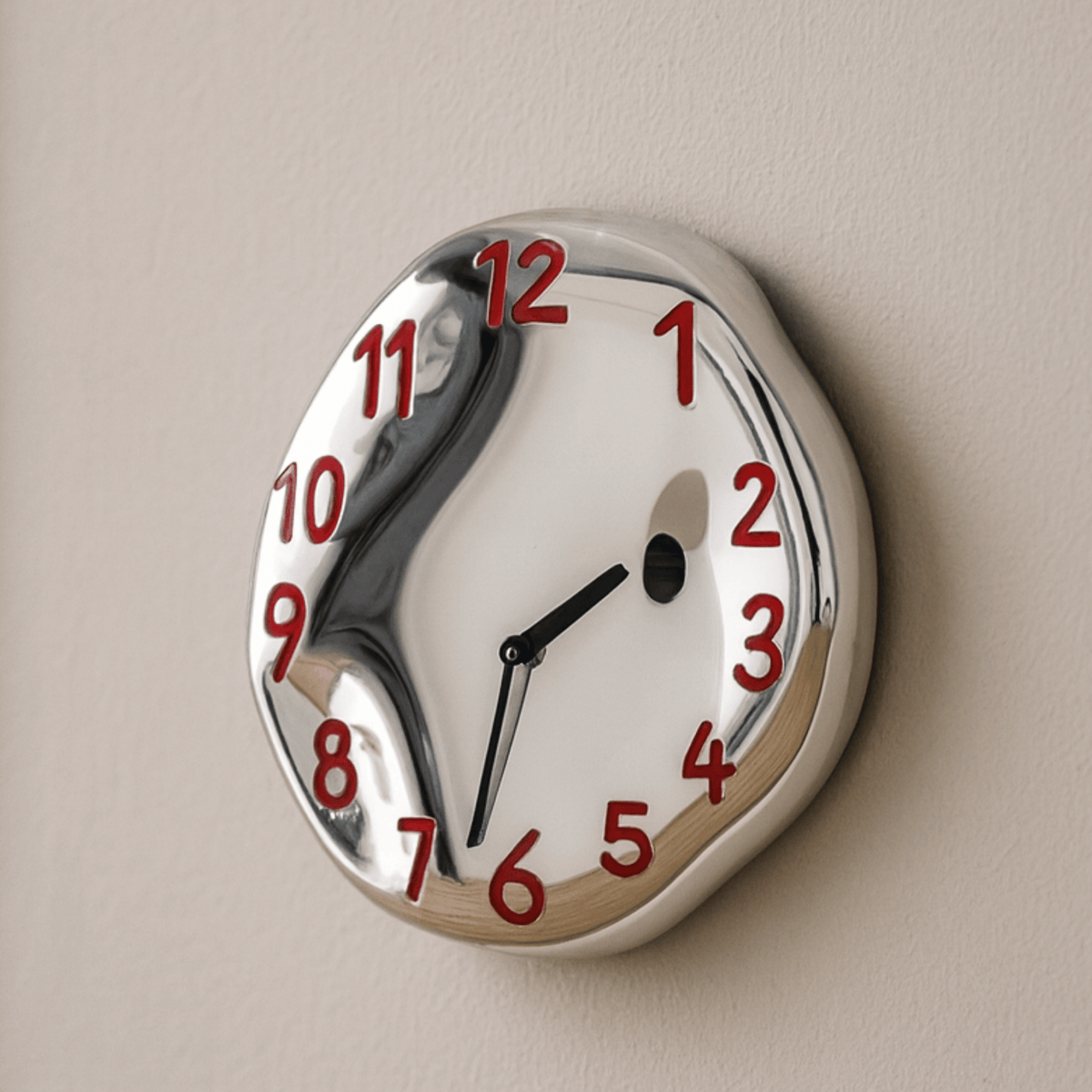 Glossy Ceramic Circle Clock with Silent Movement for Modern Interiors | Thomler
