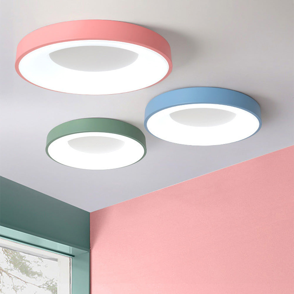 Ceiling Light Iron Acrylic LED Flush Mount Low Ceiling Bedroom Hallway Living Room Modern Round Lighting Fixture | Thomler