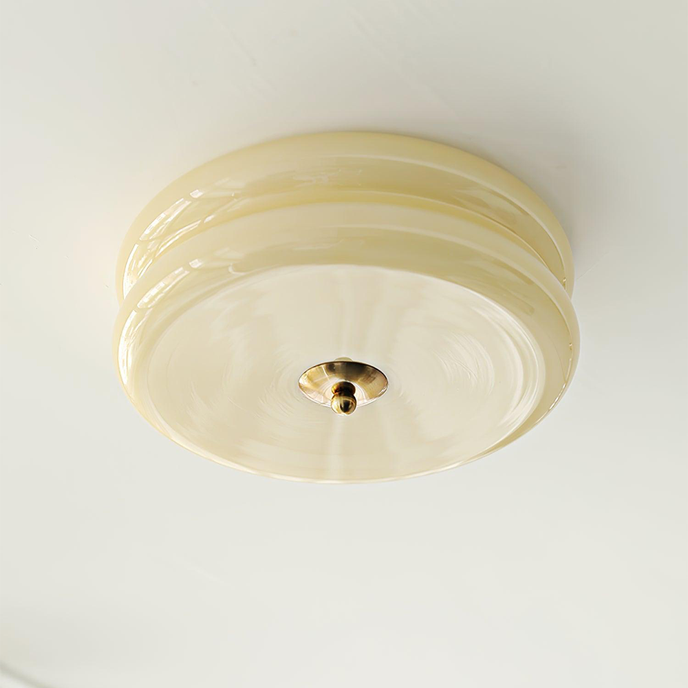 Ceiling Light Glass Metal 13.0 cm Round LED Bedroom Living Room Dining Room Adjustable Light Colours | Thomler