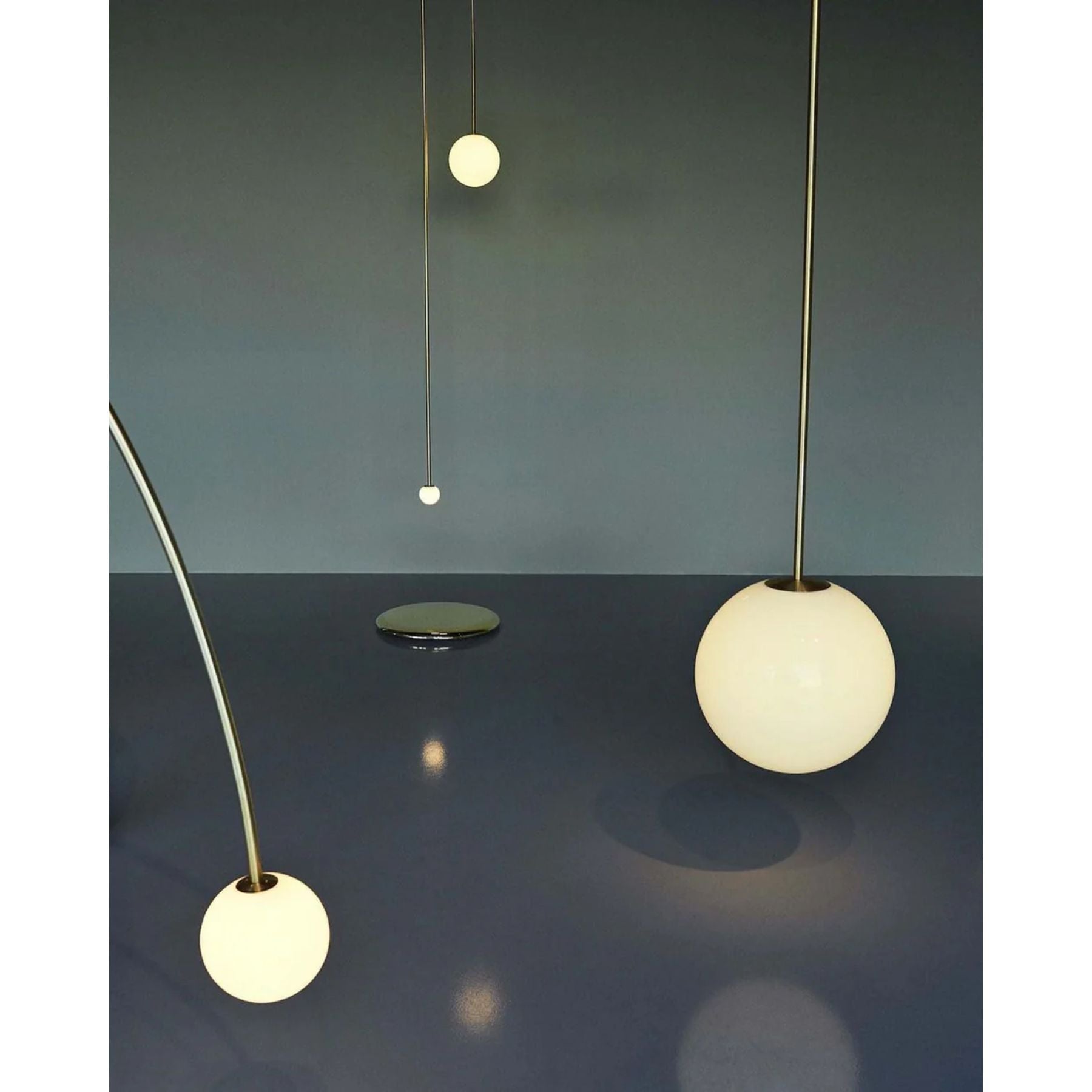 Pendant Light Brass Frosted Glass Globe Ceiling Hallway Dining Room Hanging Lamp Minimalist Scandinavian Modern Lighting | Thomler