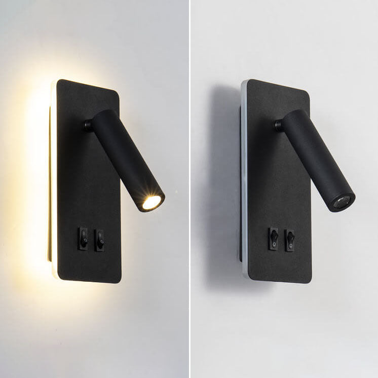 Adjustable LED Wall Sconce with Backlight – Rotatable Reading Light for Bedroom & Hallway – Modern Spotlight for Bedside & Living Room | Thomler