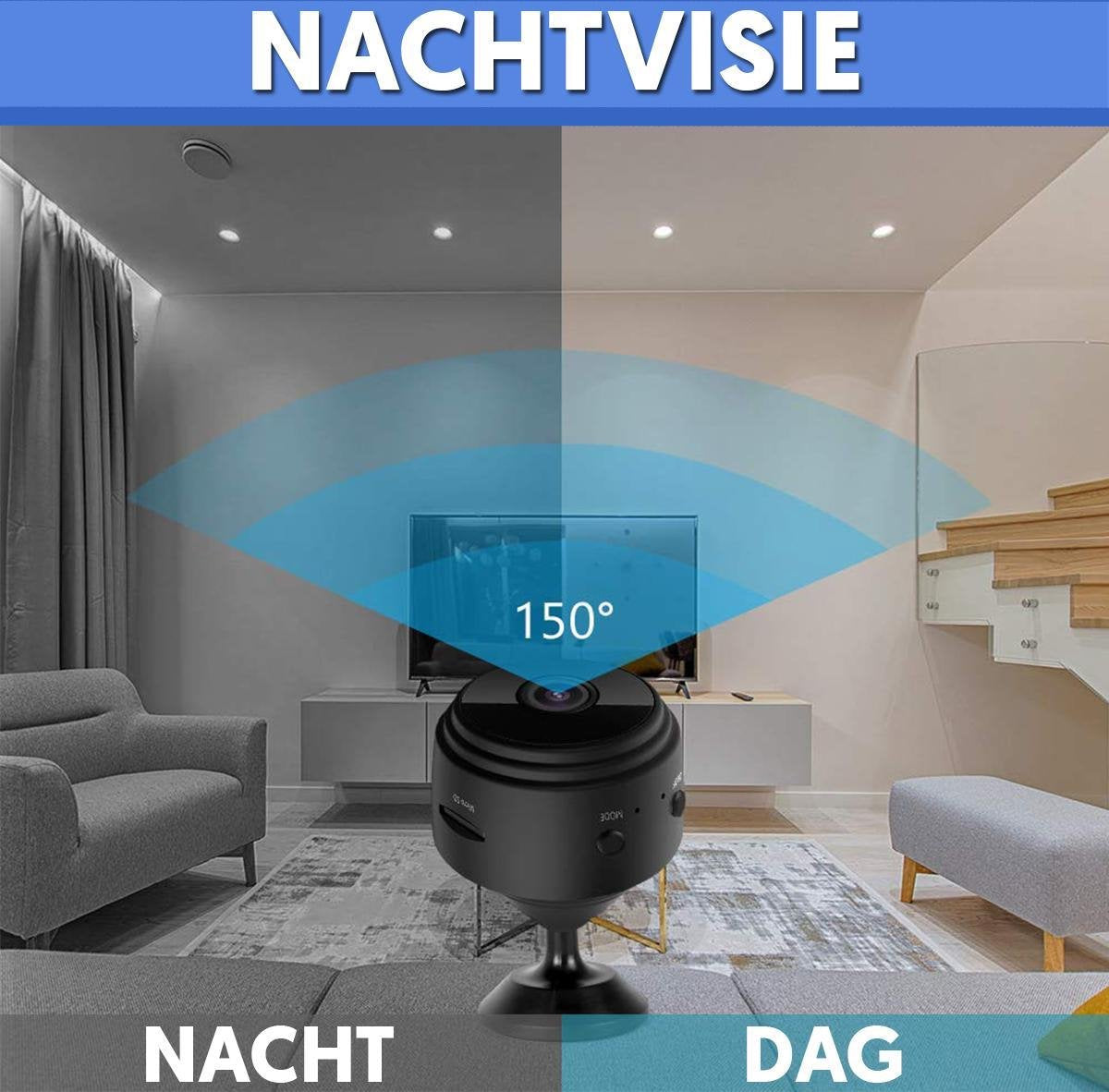 Compact Wireless Security Camera HD 1080P with Night Vision for Home and Office Monitoring | Thomler