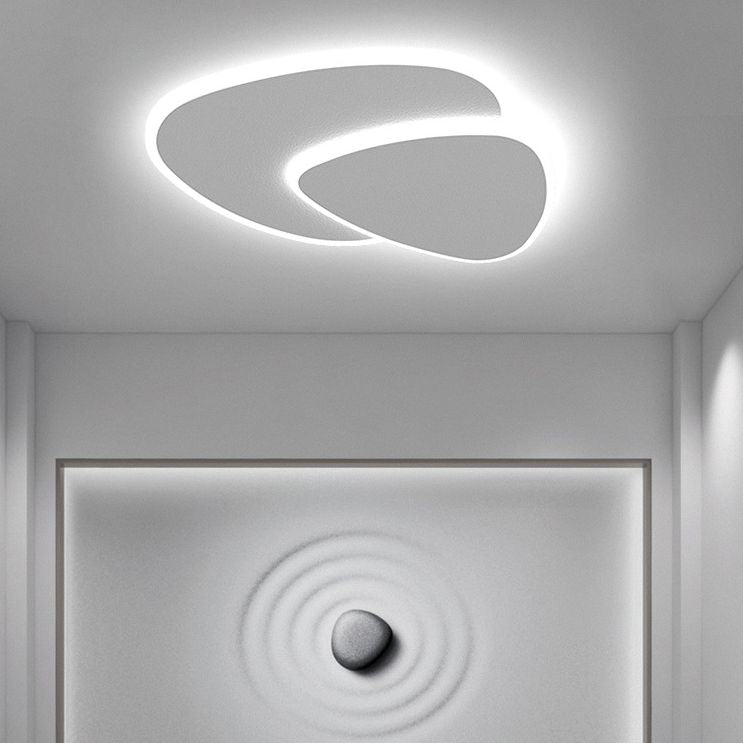Dual-Layer Oval LED Flush Mount Ceiling Fixture – Modern Geometric Design for Bedroom & Living Room | Thomler