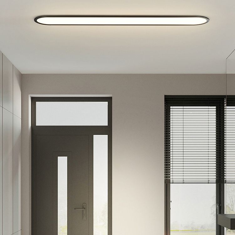 Oval LED Flush Mount Ceiling Light Fixture Modern Minimalist Metal & Acrylic Dimmable 16-31 Inch for Bedroom Living Room Dining Room | Thomler