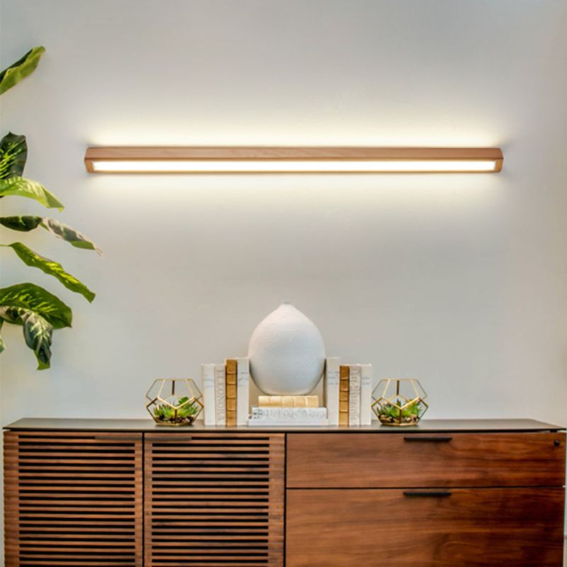 Wooden Vanity Light Bar LED Mirror Sconce with Acrylic Shade, Adjustable Color Temperature Wall Lighting for Bathroom & Bedroom | Thomler
