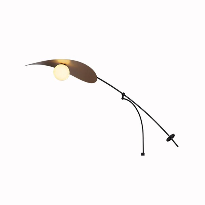Curved Arc Wall Sconce with Frosted Gold Glass Shade for Bedroom & Living Room | Thomler