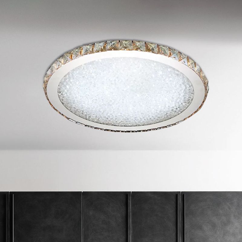 Crystal Flush Mount Overhead Fixture – Elegant Metal & Glass Design for Bedroom, Dining, Living Room | Thomler