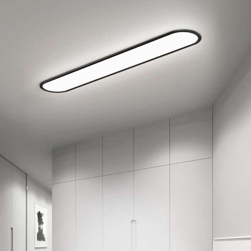 Oval LED Flush Mount Ceiling Light Fixture Modern Minimalist Metal & Acrylic Dimmable 16-31 Inch for Bedroom Living Room Dining Room | Thomler