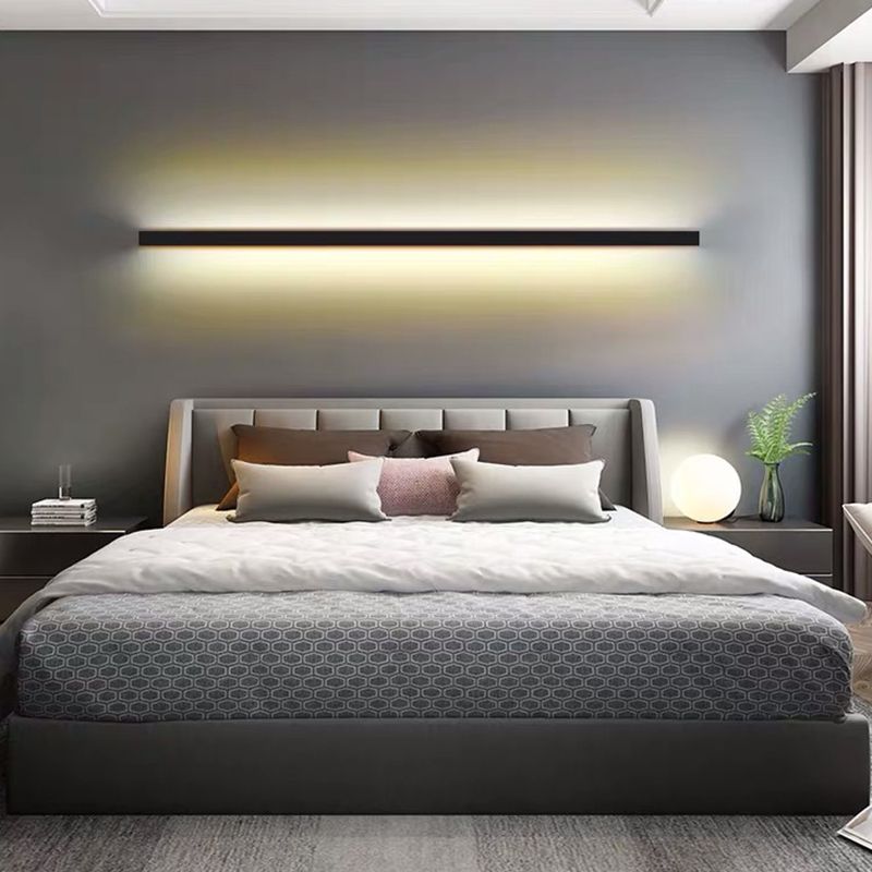 Linear LED Wall Sconce – Metal & Acrylic Hardwired Fixture for Bedroom Living Room | Thomler