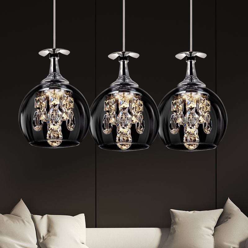 Pendant Light Glass Crystal 53.8 sq ft Indoor Dining Room Kitchen Island Hanging Ceiling Fixture Elegant Modern | Thomler