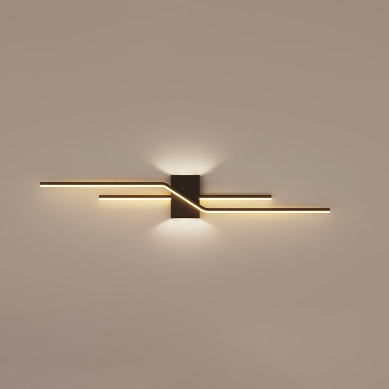 Sleek Linear Metal Wall Light with LED Acrylic Diffuser for Bathroom Bedroom Living Room | Thomler