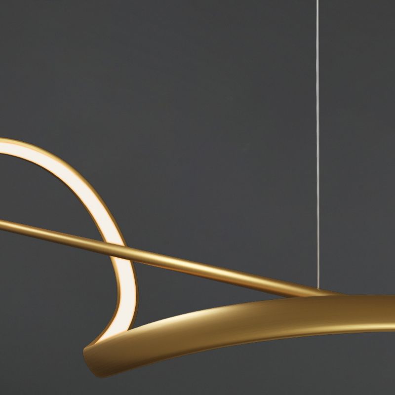 Sculptural Wave Metal Hanging Light with Heat-Resistant Construction for Living Room & Bedroom | Thomler