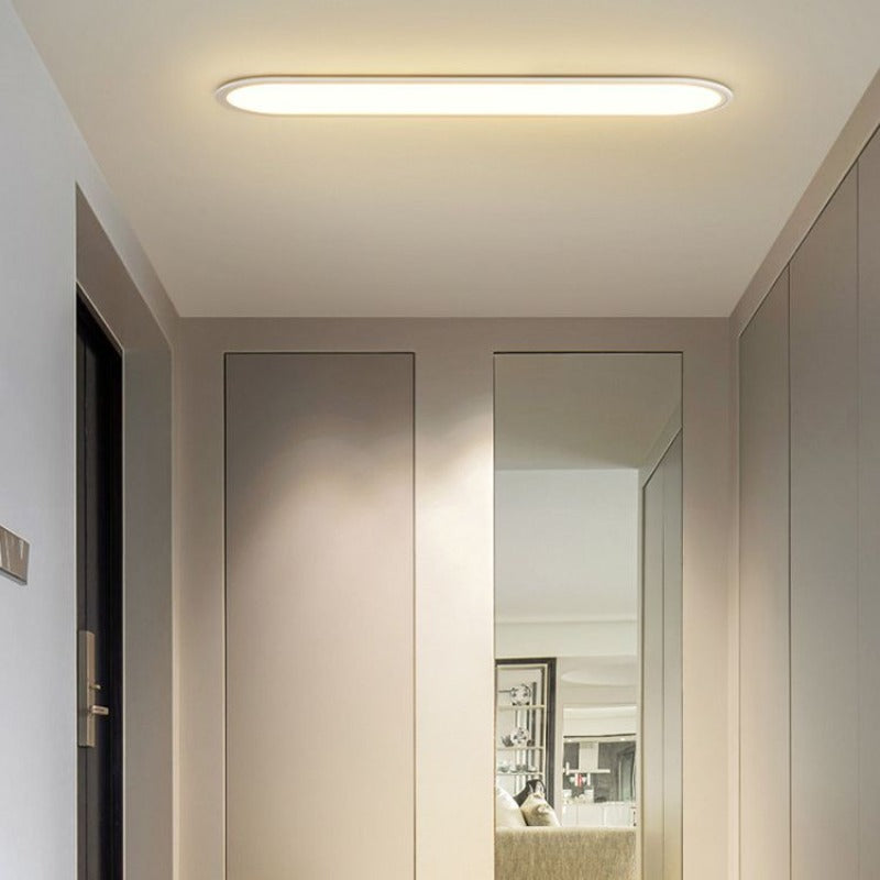 Oval LED Flush Mount Ceiling Light Fixture Modern Minimalist Metal & Acrylic Dimmable 16-31 Inch for Bedroom Living Room Dining Room | Thomler
