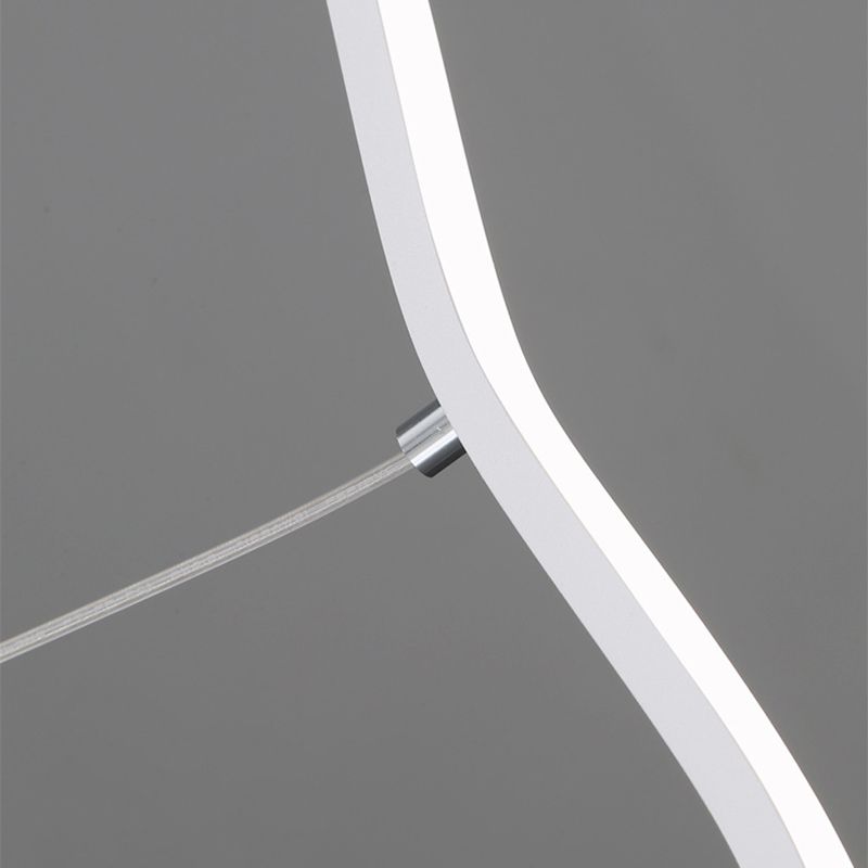 Contemporary Wave LED Linear Suspension Light – Metal Fixture for Living Room, Bedroom & Kitchen | Thomler