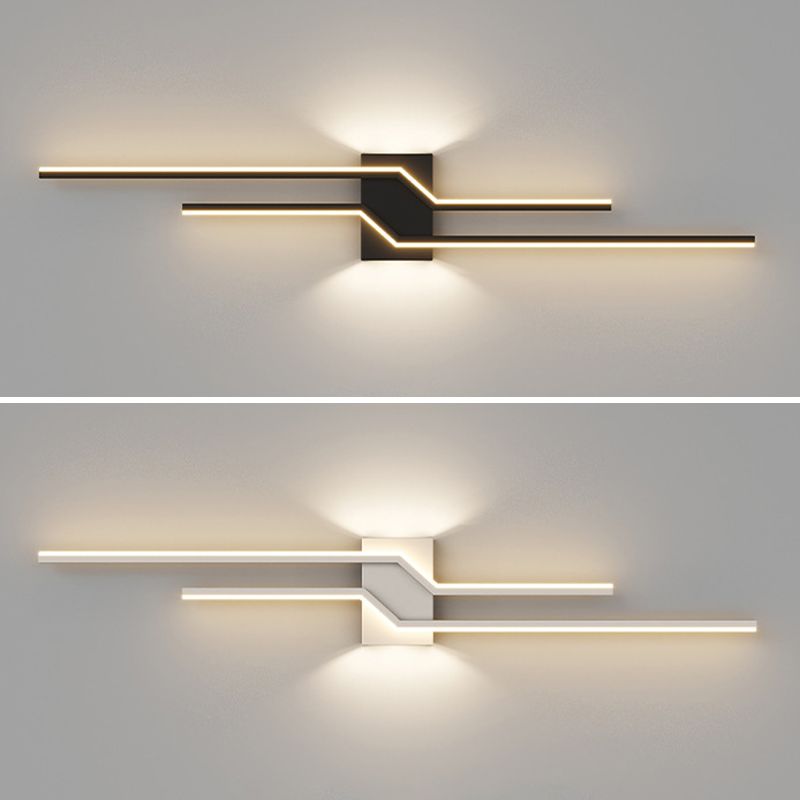 Sleek Linear Metal Wall Light with LED Acrylic Diffuser for Bathroom Bedroom Living Room | Thomler