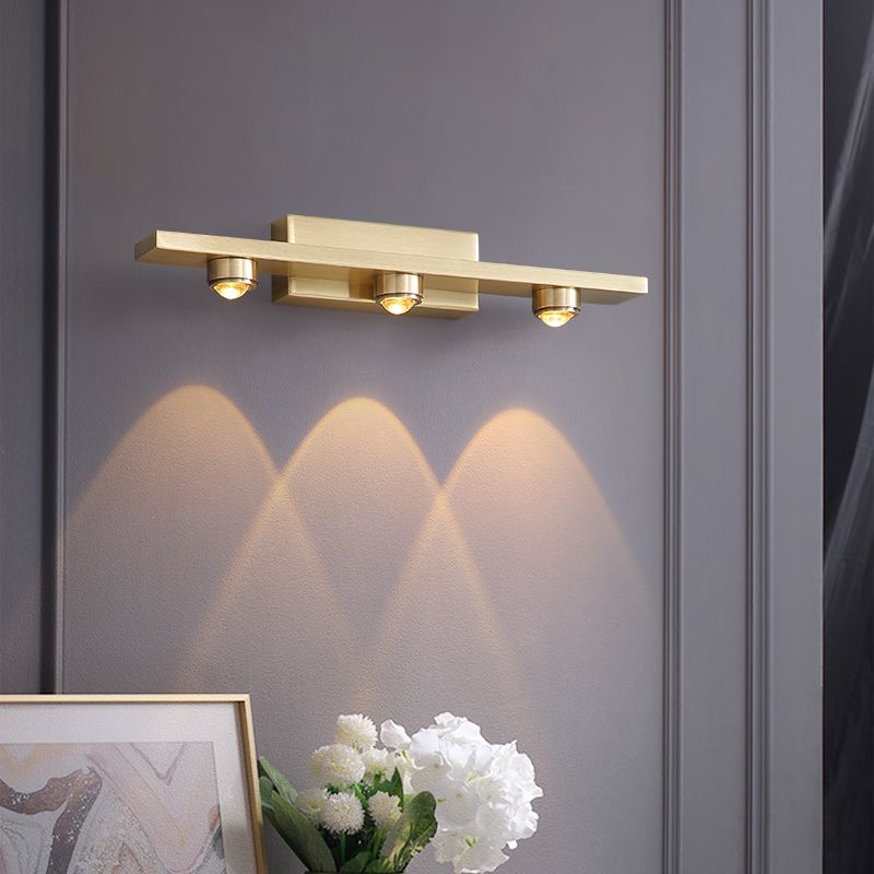 Contemporary Geometric Sconce with Flowing Panels for Vanity & Hallway – 3/5/7 LEDs | Thomler