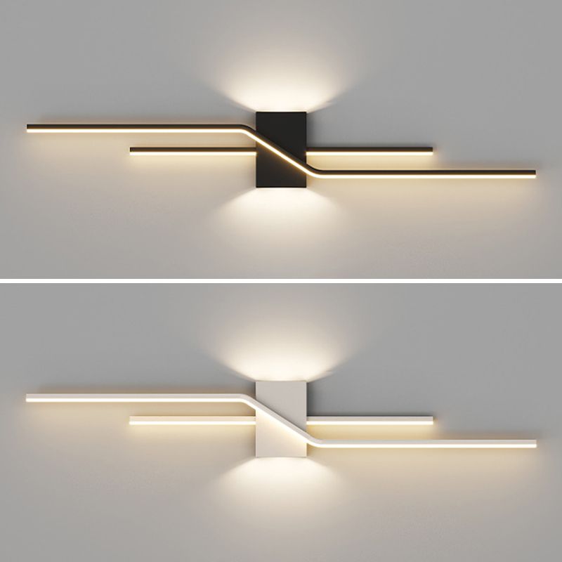 Sleek Linear Metal Wall Light with LED Acrylic Diffuser for Bathroom Bedroom Living Room | Thomler