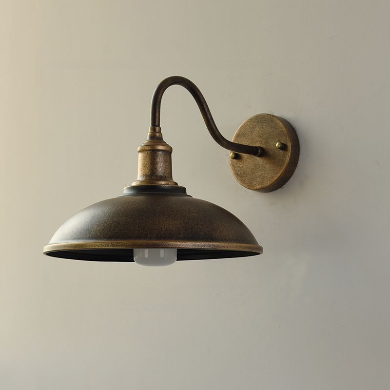 Wall Lamp Iron 37.0 cm Black Outdoor Garden Patio Industrial Vintage Facade Entrance LED Lighting Fixture | Thomler