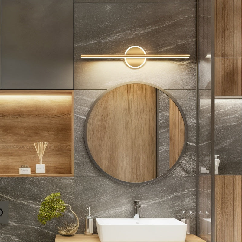 LED Wall Sconce Black & Gold Metal Modern Geometric Light Fixture for Living Room Bedroom Bathroom Warm White Accent Lighting | Thomler