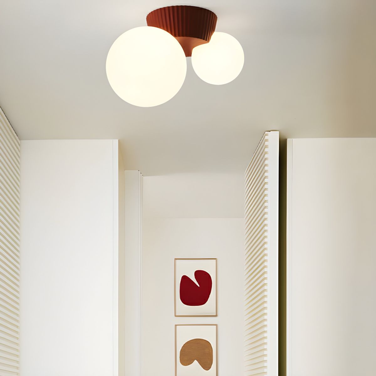 Ceiling Light Resin 21.5 cm Green Living Room Bedroom Hallway Spherical Indoor Lamp | Thomler
