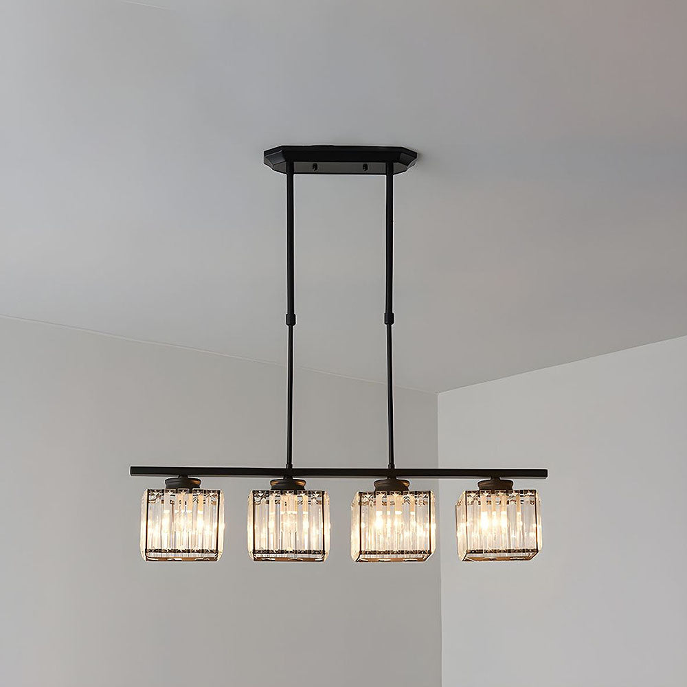 Pendant Light Glass 80.0 cm Black Adjustable Kitchen Island Dining Room Hanging Ceiling Lamp E27 Modern Scandinavian | Thomler