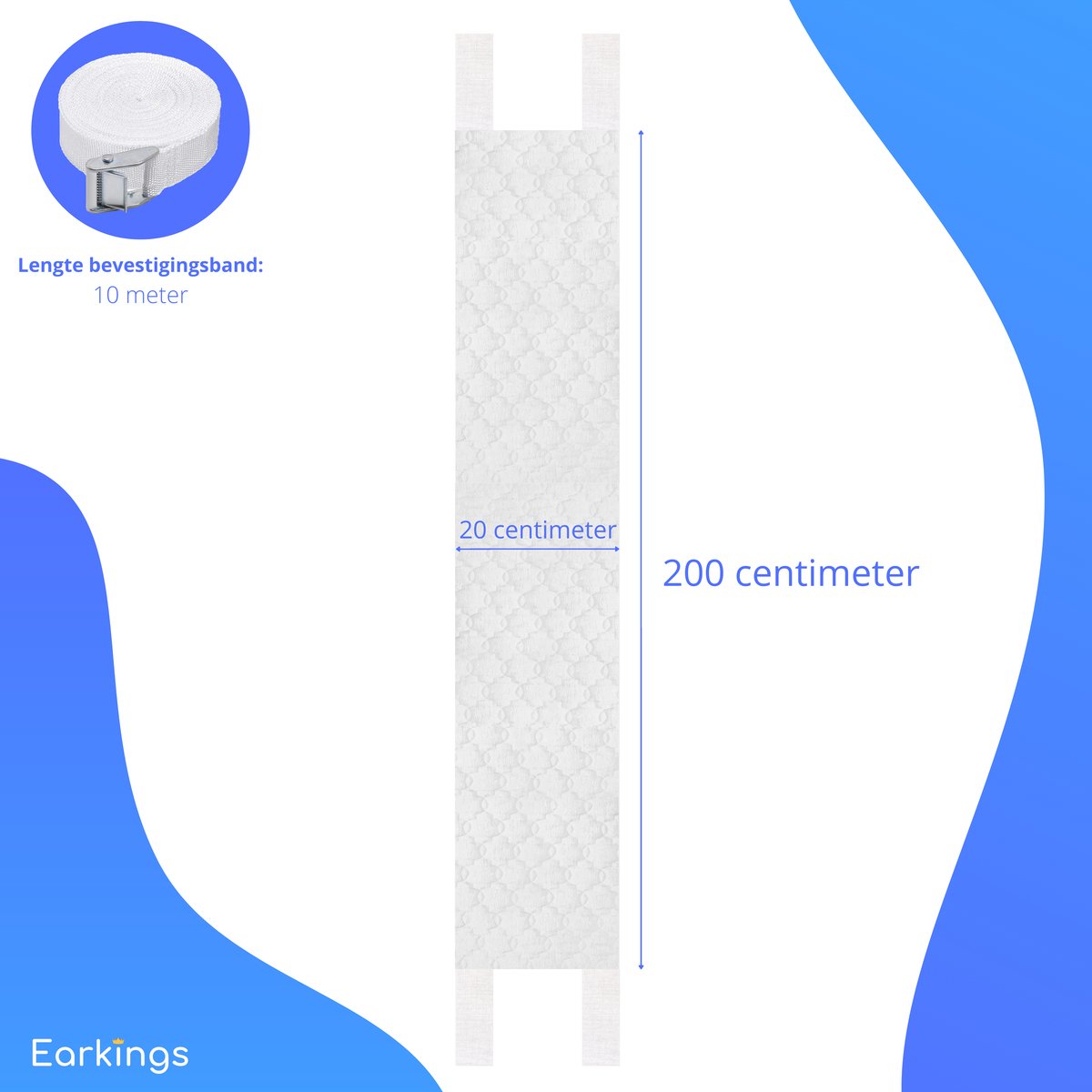 Mattress Wedge Foam 200.0 cm x 20.0 cm x 7.0 cm White Gap Filler Double Bed Anti-Slip Bridge Stabiliser Bed Connector | Thomler