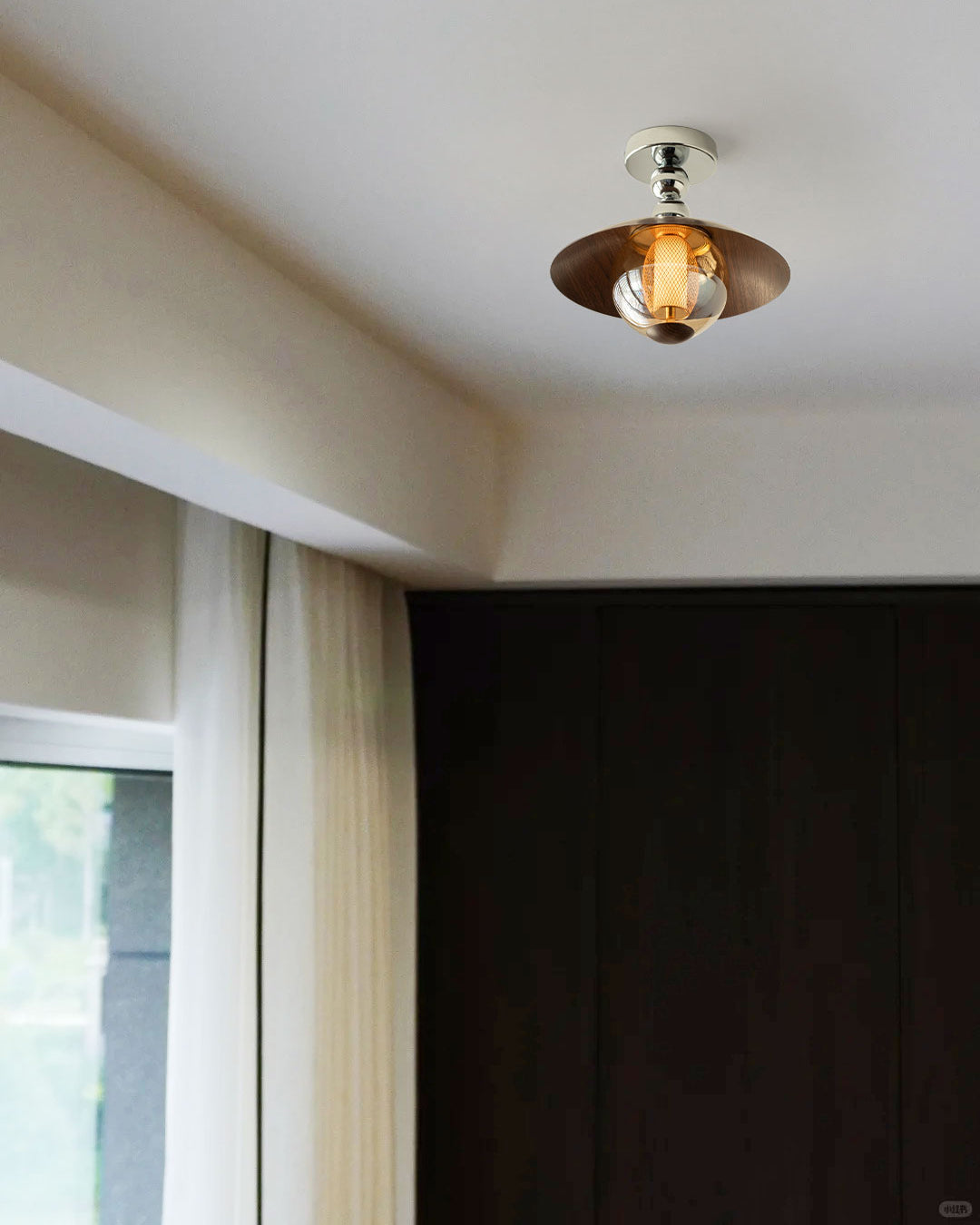 Ceiling Light Glass Dome 12 in Flush Mount Hallway Entryway Lighting Soft Warm Glow | Thomler