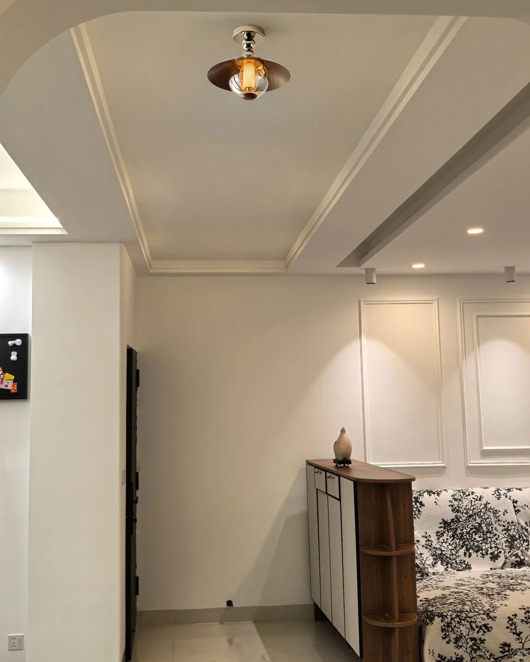 Ceiling Light Glass Dome 12 in Flush Mount Hallway Entryway Lighting Soft Warm Glow | Thomler