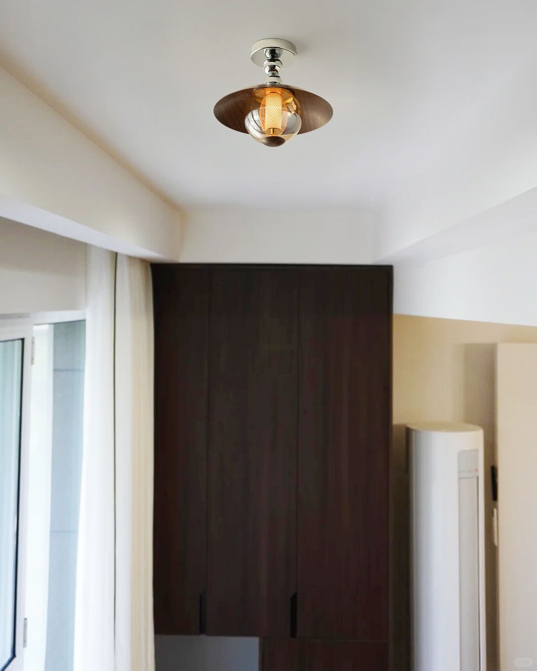 Ceiling Light Glass Dome 12 in Flush Mount Hallway Entryway Lighting Soft Warm Glow | Thomler