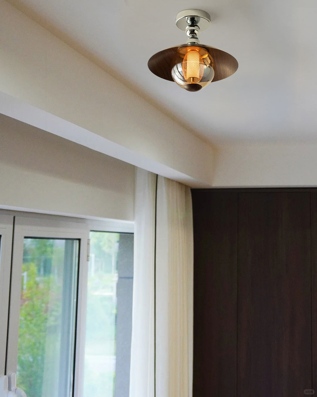 Ceiling Light Glass Dome 12 in Flush Mount Hallway Entryway Lighting Soft Warm Glow | Thomler