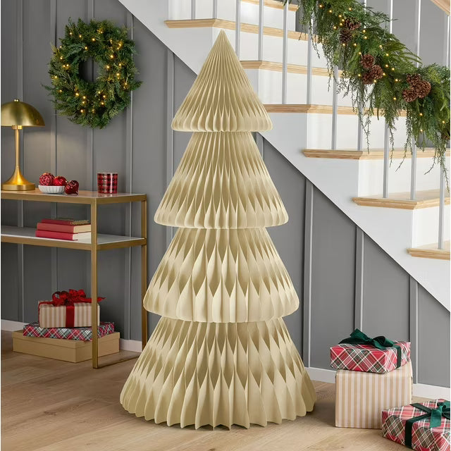 Folding Paper Decoration Tree – Collapsible Honeycomb Structure for Parties & Seasonal Displays | Thomler