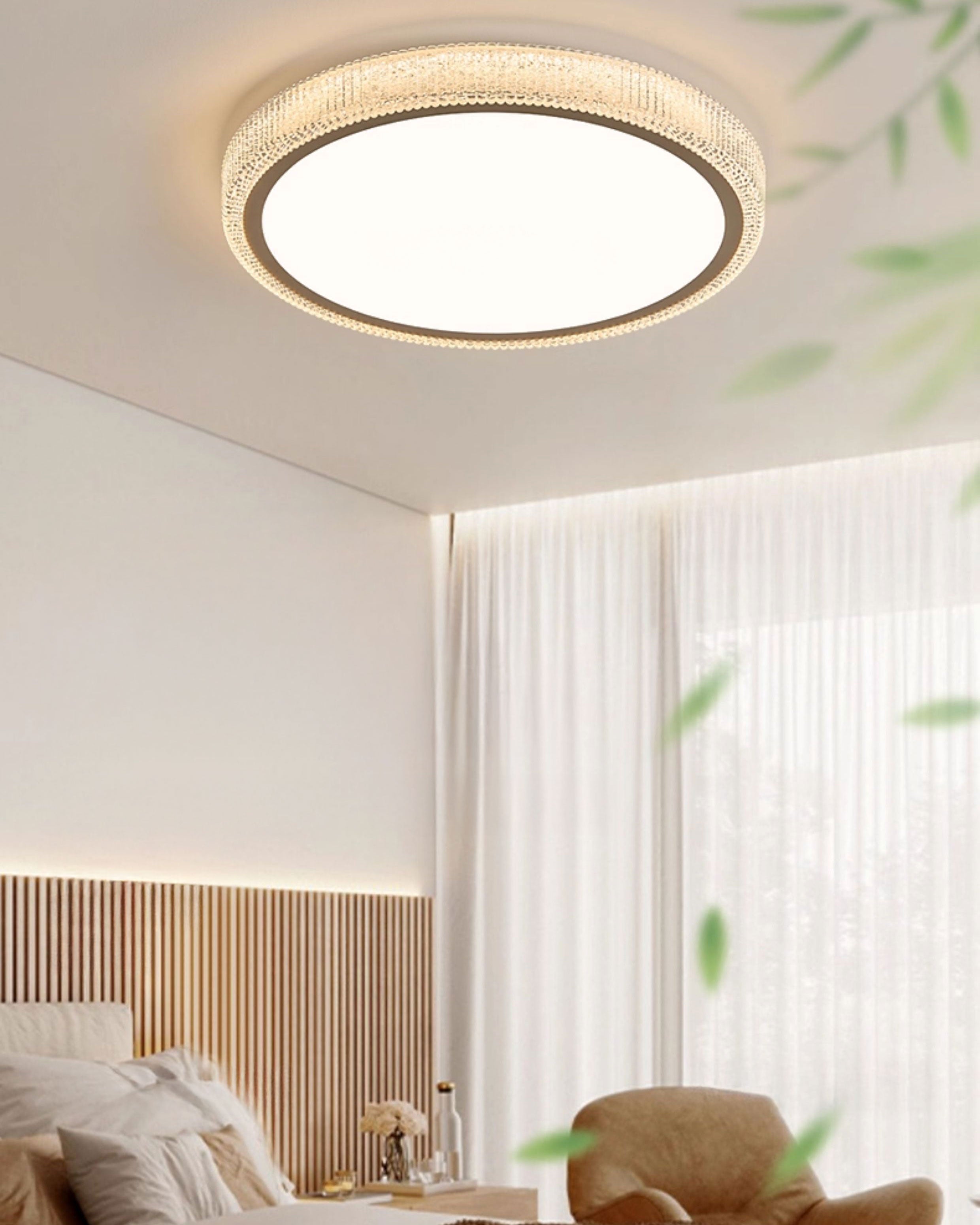 Ceiling Light Metal Acrylic 16 in Round 22W Bedroom Modern Flush Mount Fixture | Thomler